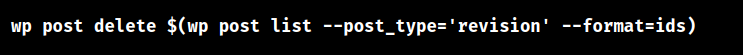 wordpress delete revisions sql
