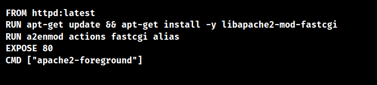 docker apache fastcgi