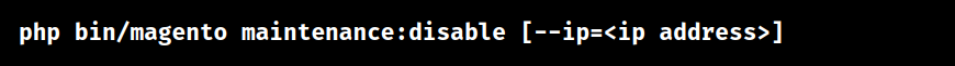 disable maintenance mode magento 2