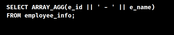 postgresql array_agg multiple columns