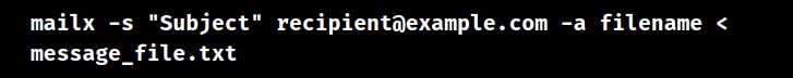 linux sendmail attachment command line