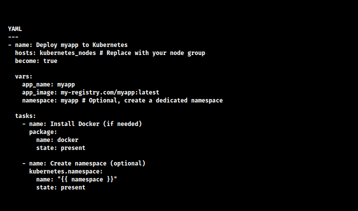 ansible playbook kubernetes deployment