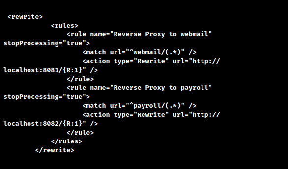 iis reverse proxy url rewrite