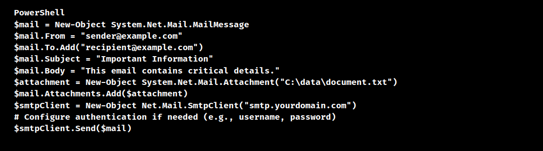 powershell sendmail attachment