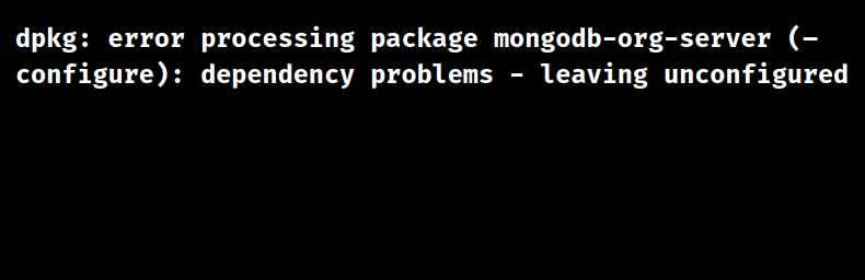 mongodb dpkg error