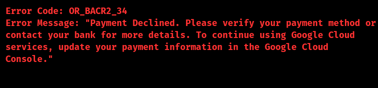 google cloud error or_bacr2_34
