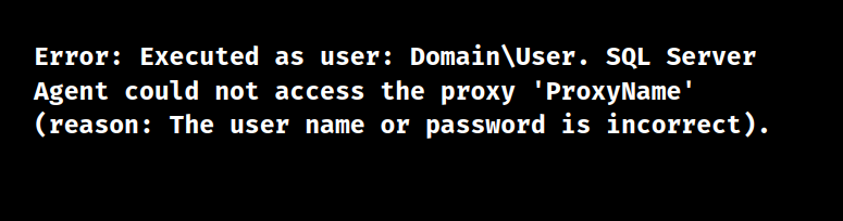 sql server error authenticating proxy