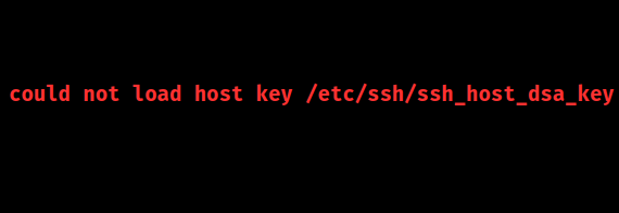 error could not load host key /etc/ssh/ssh_host_dsa_key