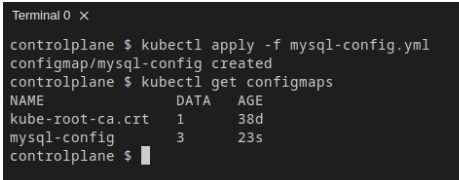 mysql kubernetes configmap
