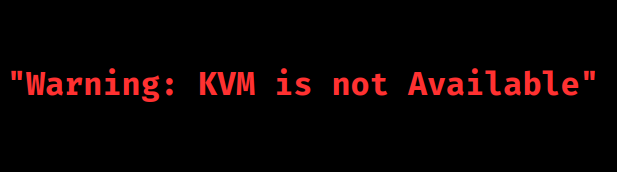 virt-manager warning kvm is not available