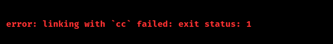 ubuntu error linking with cc failed exit status 1