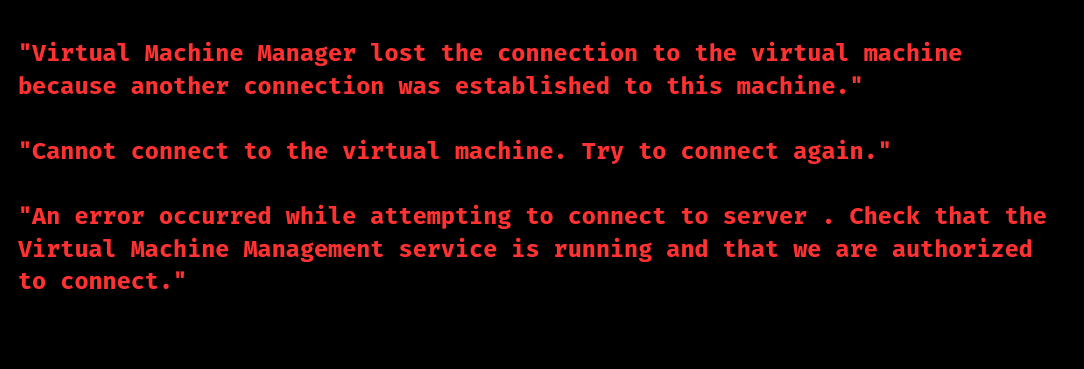 hyper v error cannot connect to virtual machine