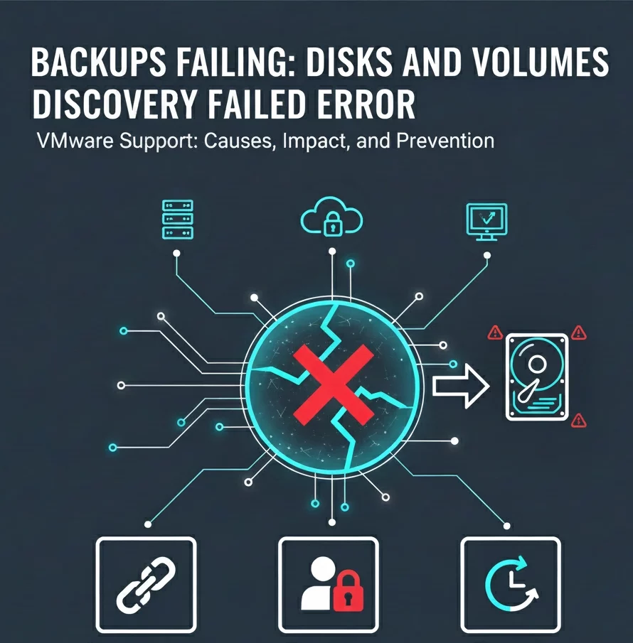 Disks and Volumes Discovery Failed Error in VMware Explained and Prevented