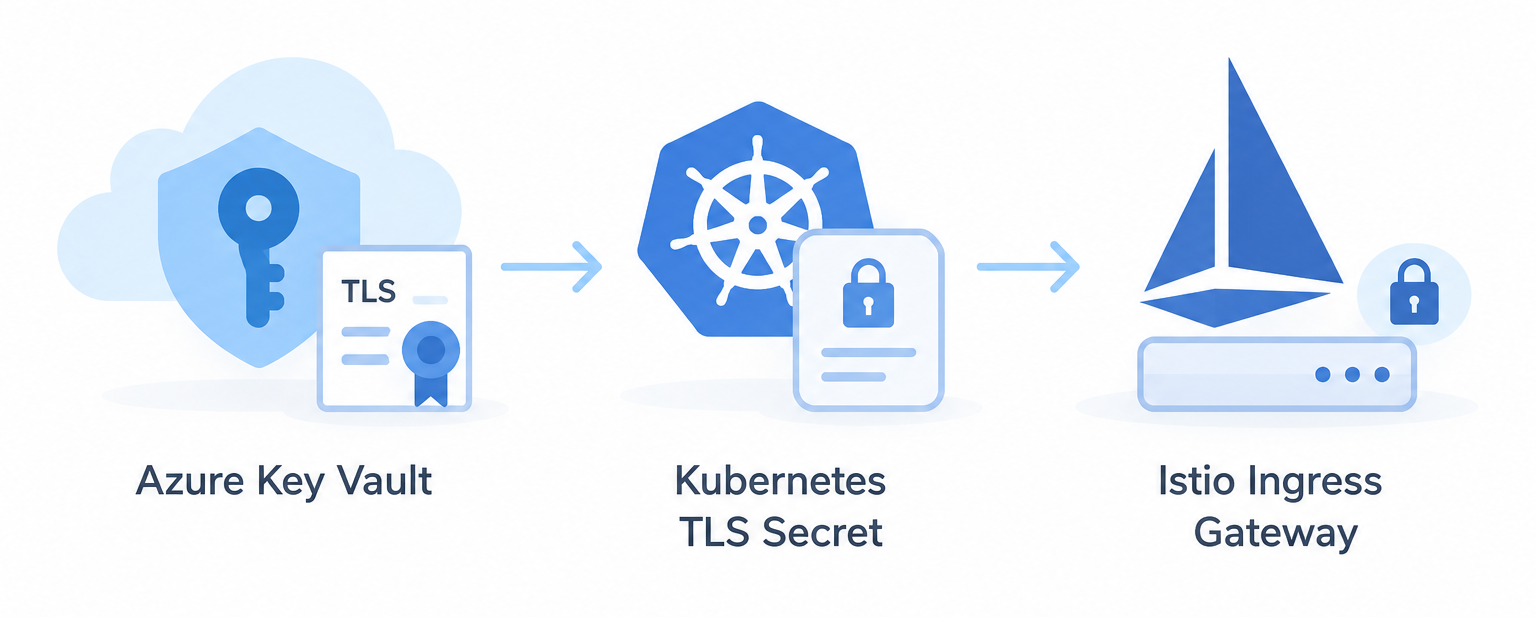 Migrating Istio Gateway TLS Certificates to Azure Key Vault