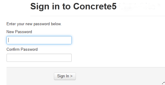 concrete5 reset admin password