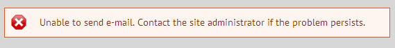Drupal error sending email