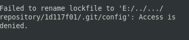 Git Failed to rename lockfile