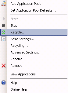 How to recycle IIS Application Pool