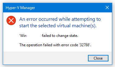 Hyper-v error 32788