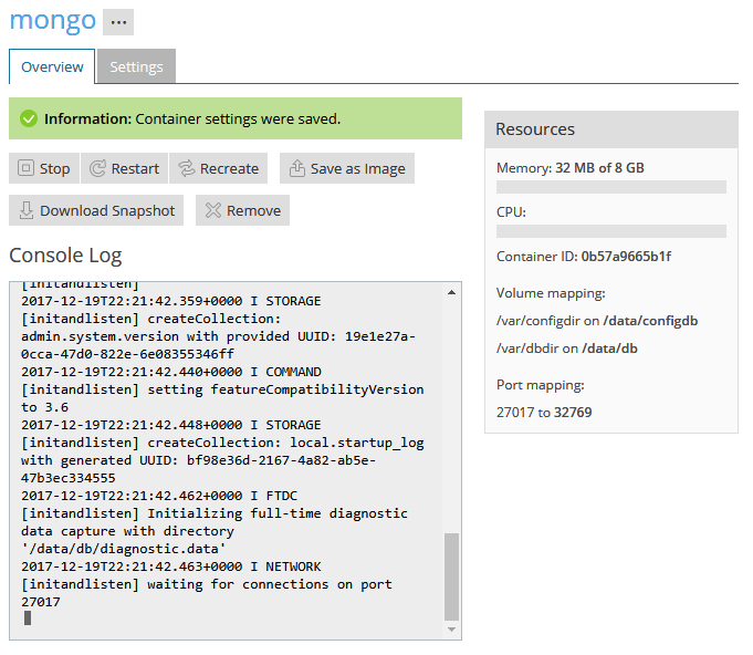 mongodb windows container database location