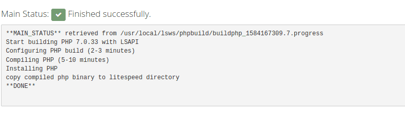 OpenLiteSpeed compile PHP.