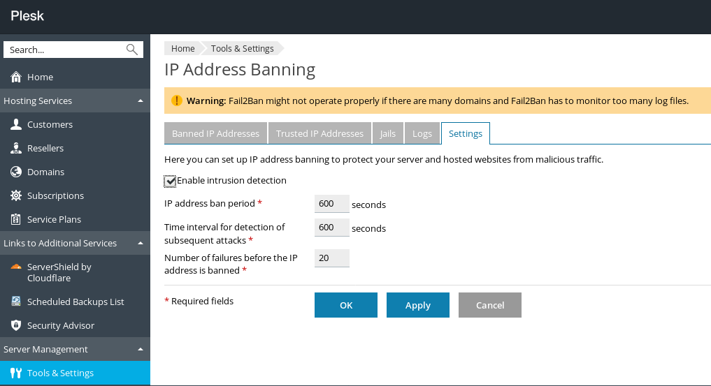 Plesk brute force protection – How we set up and fix errors ... - 