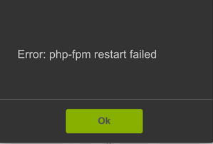 Phpfpm Failed to start