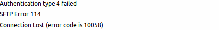 sftp error 10058