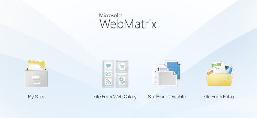 publishing to web from microsoft webmatrix