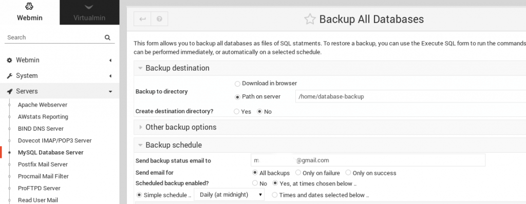 Webmin Mysql Backup How To Setup With Retention - roblox body swap code in kohls admin house very quick