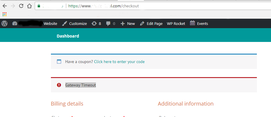 WooCommerce checkout timeout - How we sort out the errors