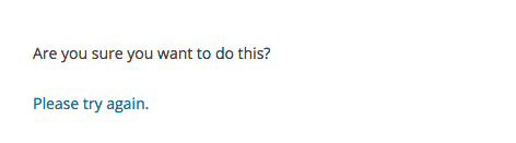 are you sure you want to do this error in wordpress
