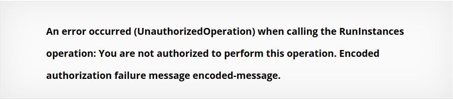 ec2 UnauthorizedOperation error