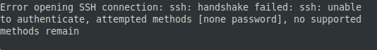 cf SSH Handshake Failed Error