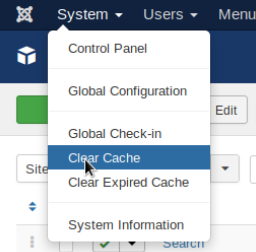 Clear Cache Joomla 3