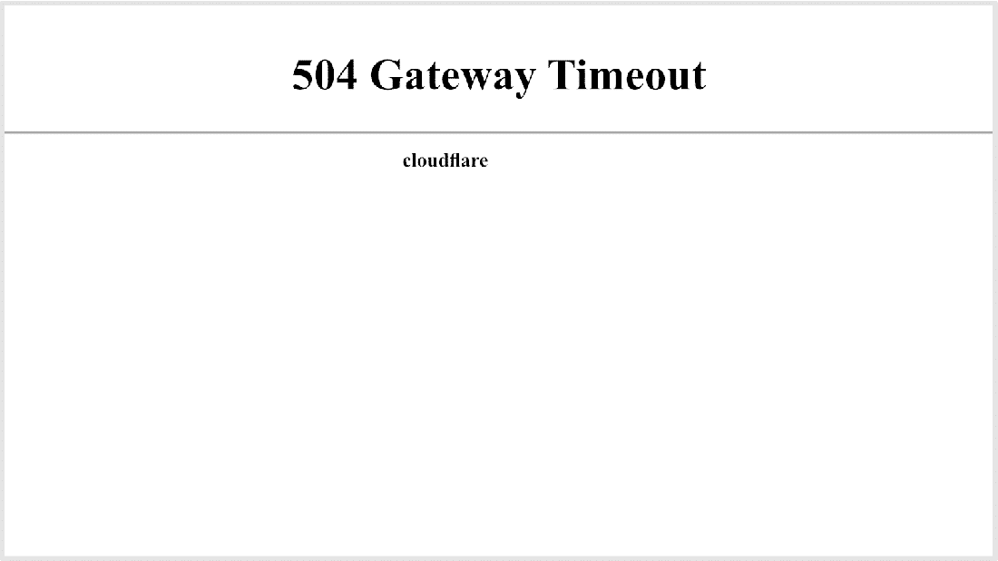 cloudflare error 504