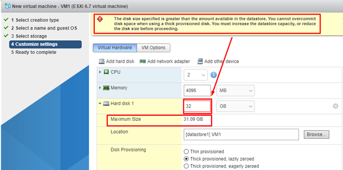 Virtual Machine in VMWare Hypervisor