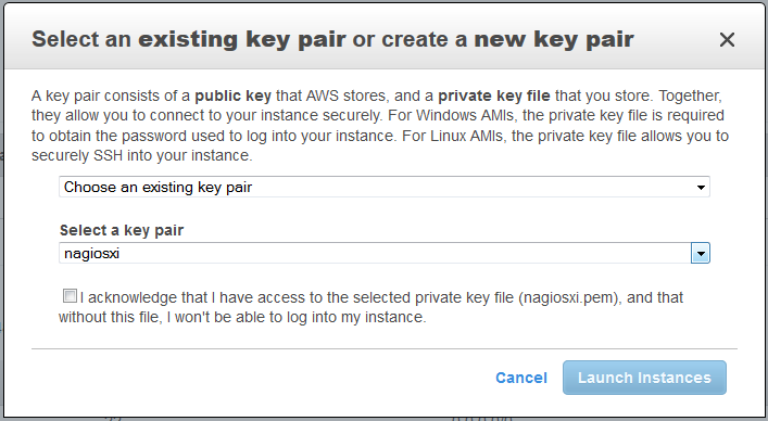 create a nagios log server instance in amazon ec2 cloud