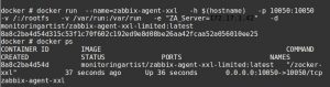 Create Zabbix Docker container