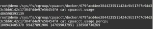 Docker container CPU stats