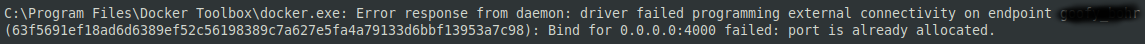 docker error port is already allocated
