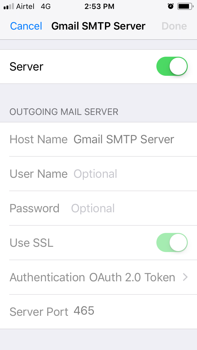 iphone 8 plus comcast email server settings