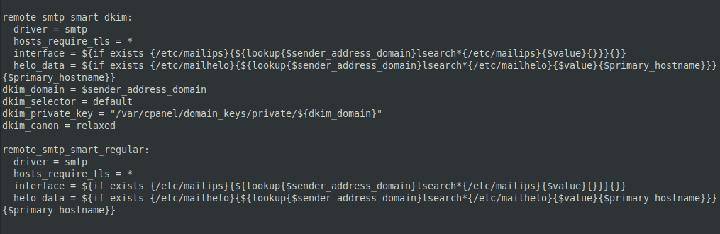 Exim smarthost for specific domain.