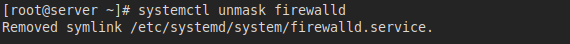 failed to start firewalld service unit is masked