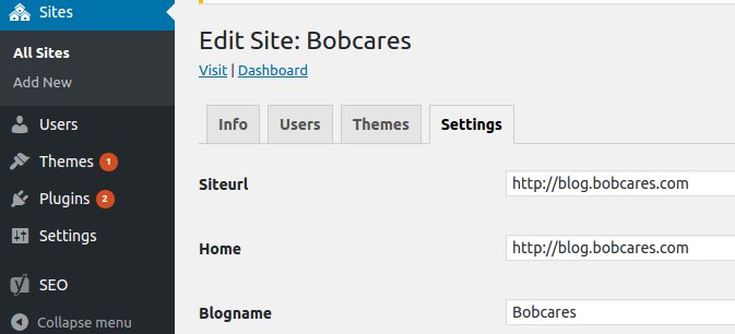 WordPress Site URL setting 