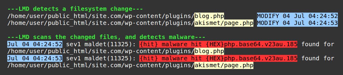 How to scan a server for malware - filesystem change