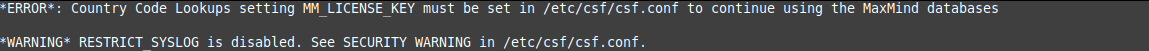 How to block countries in CSF firewall