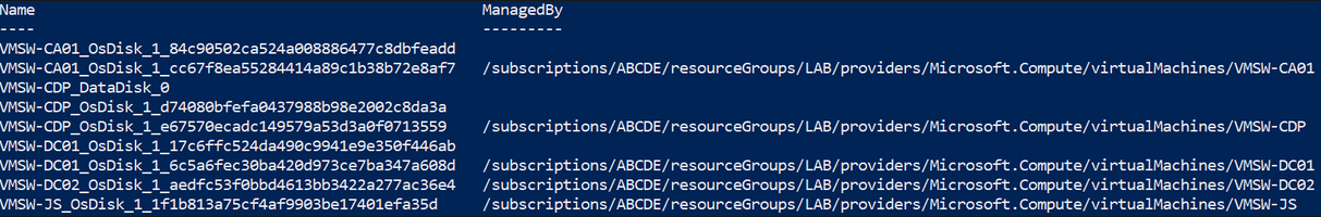 identify azure resources using powershell