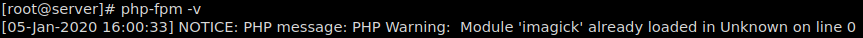 module imagick already loaded in unknown on line 0