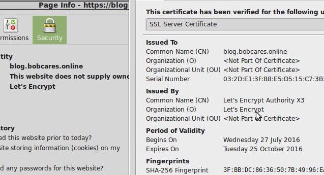 Secure connection with Let's Encrypt NginX